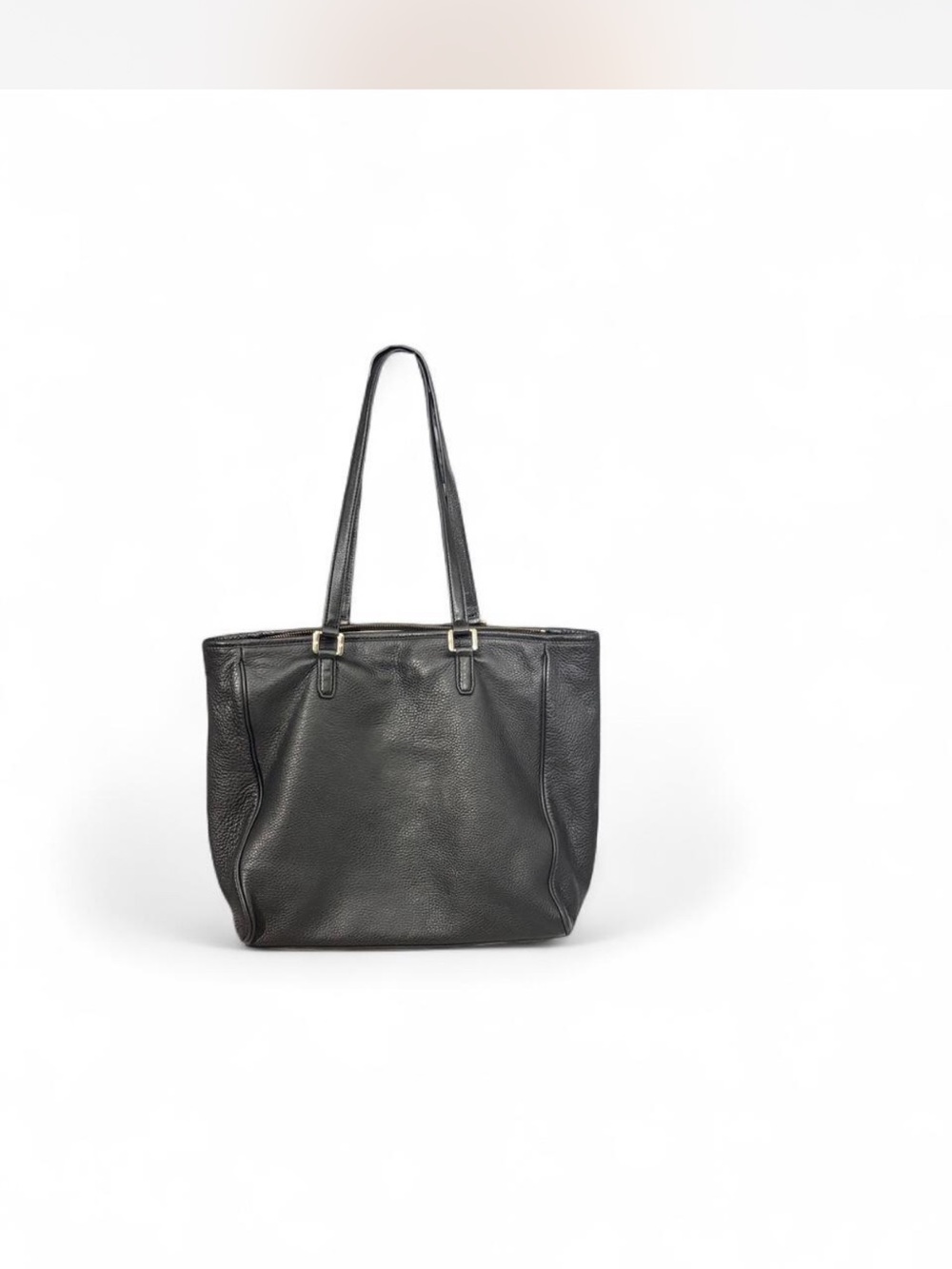 Tory Burch Classic Black Leather Tote Bag -